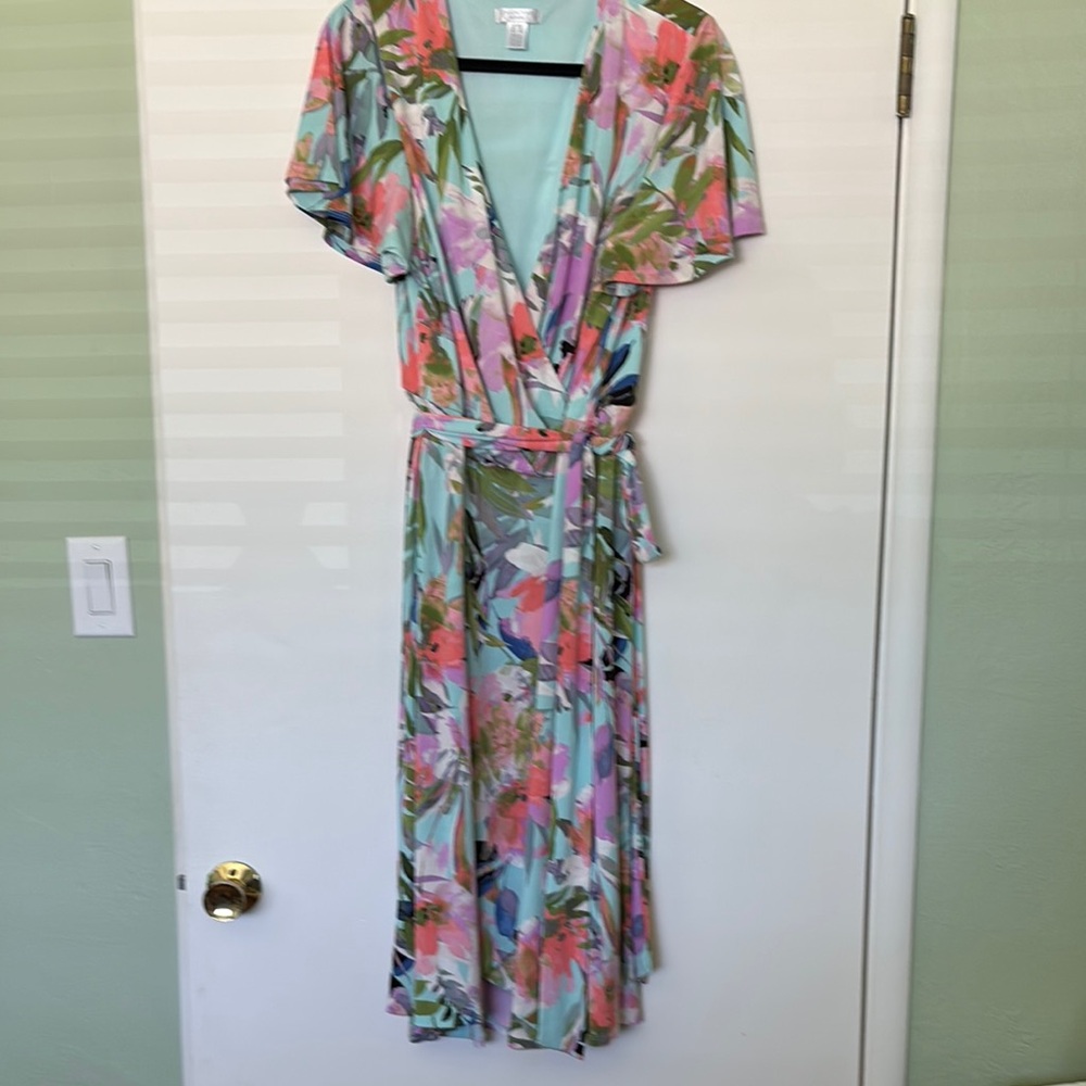 London Times Aqua Dress
